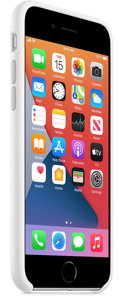 Чехол Silicone Case качество Lux для iPhone SE 2020 белый